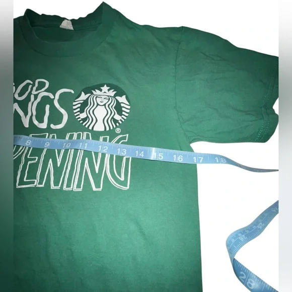 Starbucks Good Things Are Happening Earth Day Green Employee Issued T-Shirt S - Picture 5 of 6